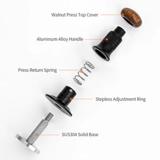 MiAir กาแฟ Tamper 51 มม./58 มม.SUS304 สแตนเลสปรับความลึก Ergonomic Handle กาแฟ Temper เครื่องมือกาแฟ