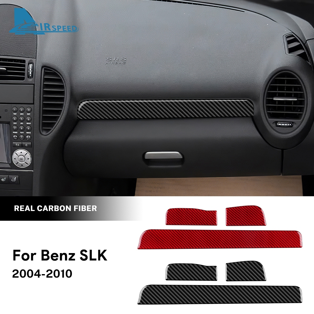 AIRSPEED คาร์บอนไฟเบอร์สําหรับ Mercedes-Benz 2004-2010 รถ Dashboard Decor Trim Strip อุปกรณ์ตกแต่งภายใน