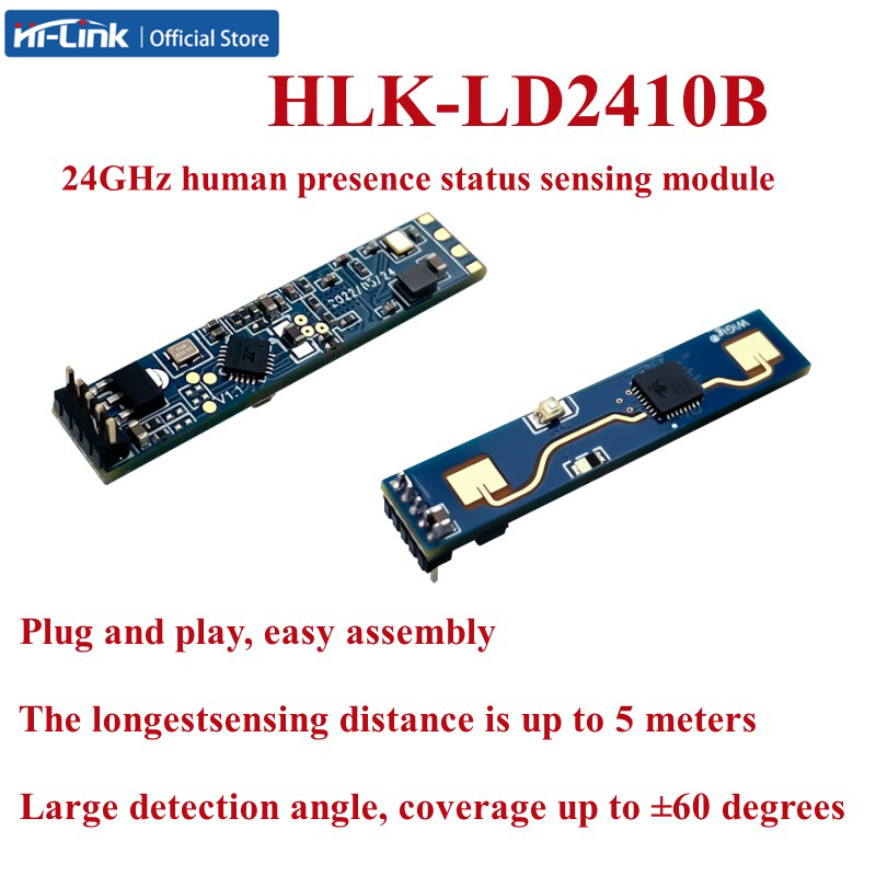 HLK-LD2410B LD2412 LD2450 24G Human Presence Radar Sensor โมดูลมิลลิเมตร Wave Motion Detector