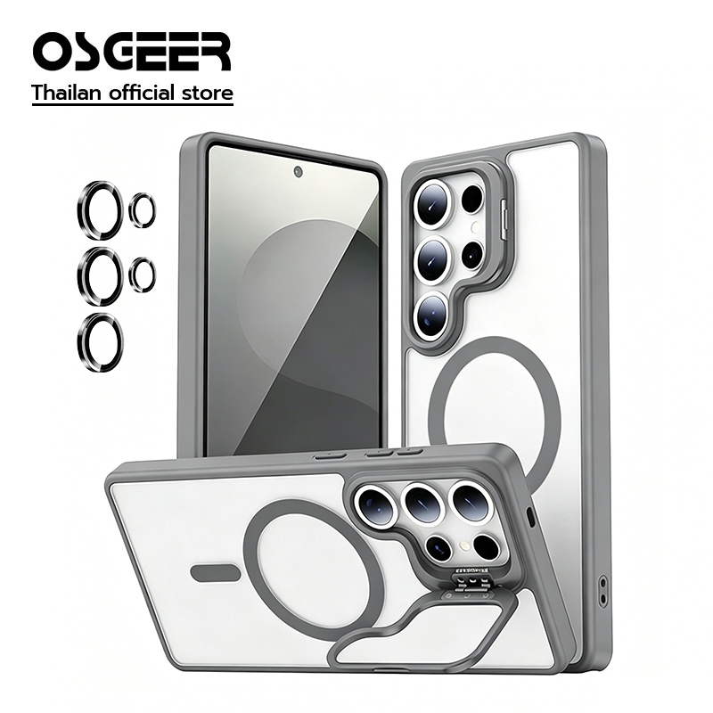 IT Magnetic Case สําหรับ Samsung Galaxy S26 S25 S24 Ultra, [ขาตั้งที่มองไม่เห็นในตัว] Anti-Yellowing Anti-Scratched กันกระแทกเคสโทรศัพท์แบบบางสําหรับ S26 Ultra Clear