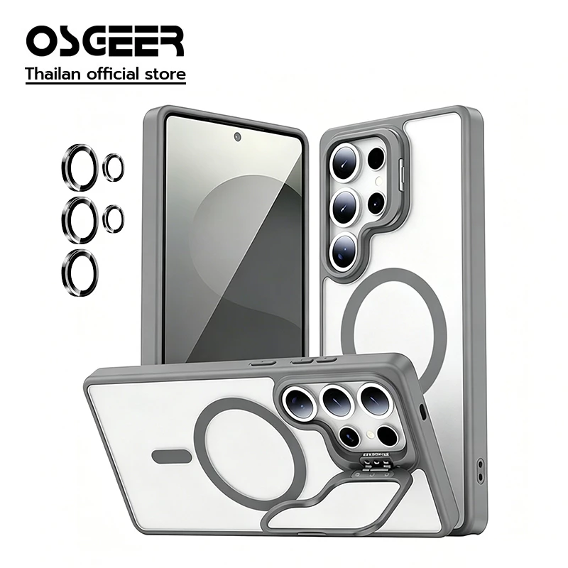 IT Magnetic Case สําหรับ Samsung Galaxy S26 S25 S24 Ultra, [ขาตั้งที่มองไม่เห็นในตัว] Anti-Yellowing Anti-Scratched กันกระแทกเคสโทรศัพท์แบบบางสําหรับ S26 Ultra Clear