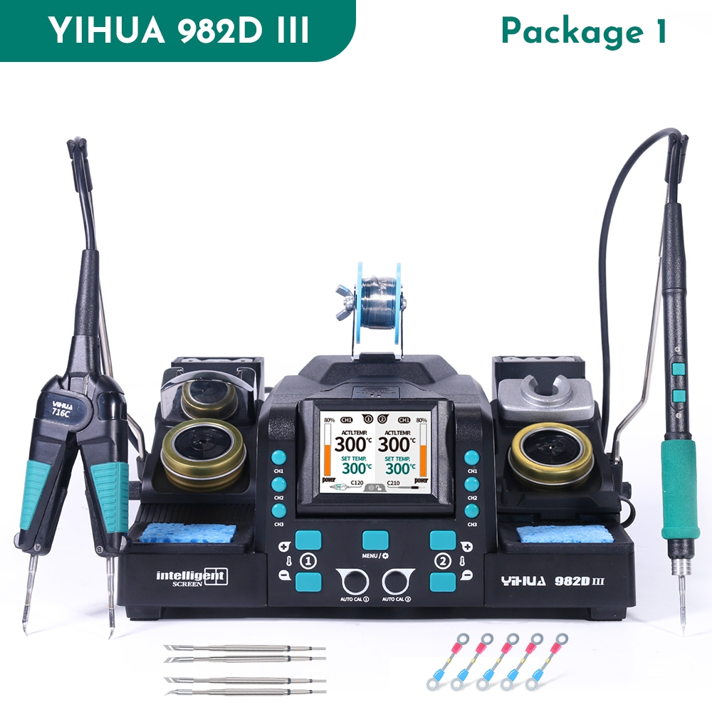 YIHUA 982D-II C210 C245 Precision Soldering Iron Station สําหรับ SMT SMD Micro ส่วนประกอบ Rework Sta