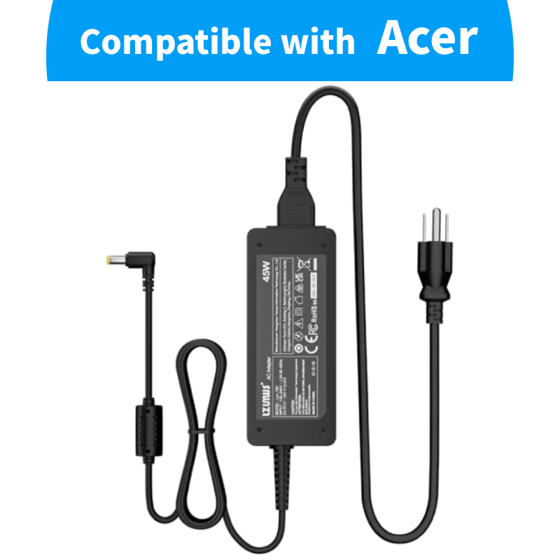 45W AC Adapter Charger 19V 2.37A 5.5x1.7 มม.สําหรับ Acer แล็ปท็อป Adaptor Aspire P255 v15 5750 1400 