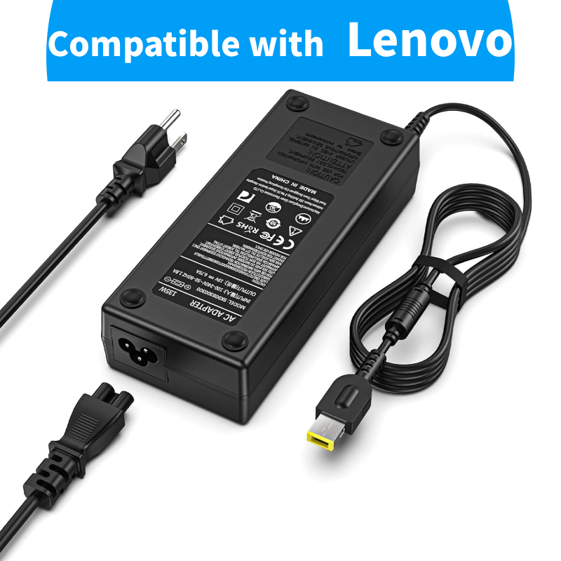 135W AC Charger ใช้งานร่วมกับ Lenovo ThinkPad X1 Extreme Gen 1 2 3 4 5 W540 W541 T440 T440S T440P T470P T540p T15p Ideapad โยคะ Y50-70 Y50-80 Y50p แล็ปท็อปอะแดปเตอร์จ่ายไฟ