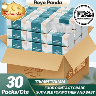 【30 Packs】RoyoPanda Tissue Chioce Soft and Thickened Facial Tissues intensification 300 Sheets tisu Cotton bamboo tissue botare tissue kleenex tissue napkin tissue