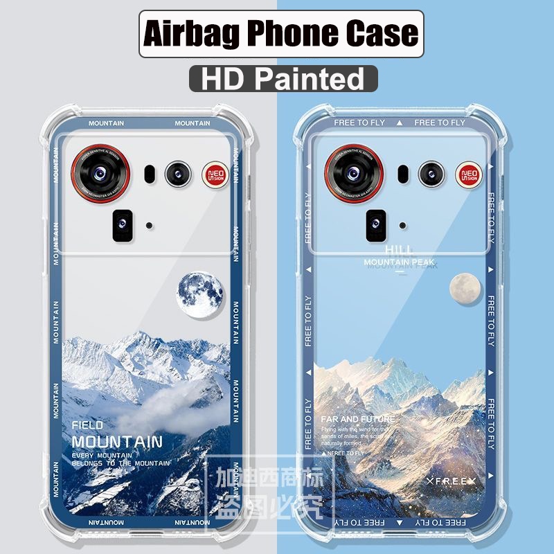 สําหรับ Nubia Z80 Ultra เสริมมุม Soft TPU กันกระแทกถุงลมนิรภัยสําหรับ Nubia NX741J HD ทาสีสําหรับ Nu