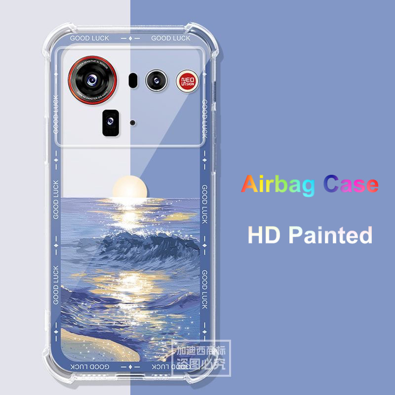 สําหรับ Nubia Z80 Ultra เสริมมุม Soft TPU กันกระแทกถุงลมนิรภัยสําหรับ Nubia NX741J HD ทาสีสําหรับ Nu