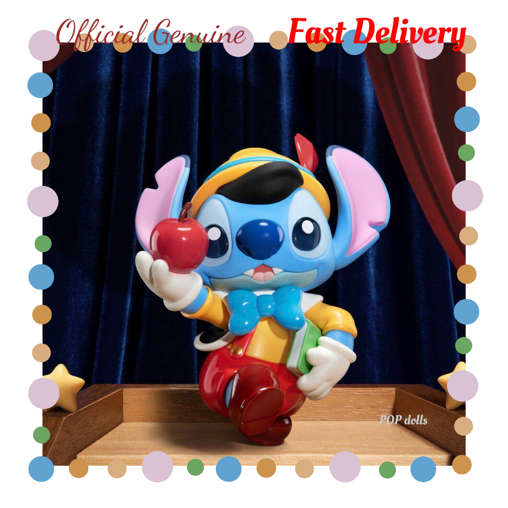 ของแท้ Disney Stlch Puppet Adventures Fantasy Theater Tide Play Handmade กล่องตาบอดของขวัญ