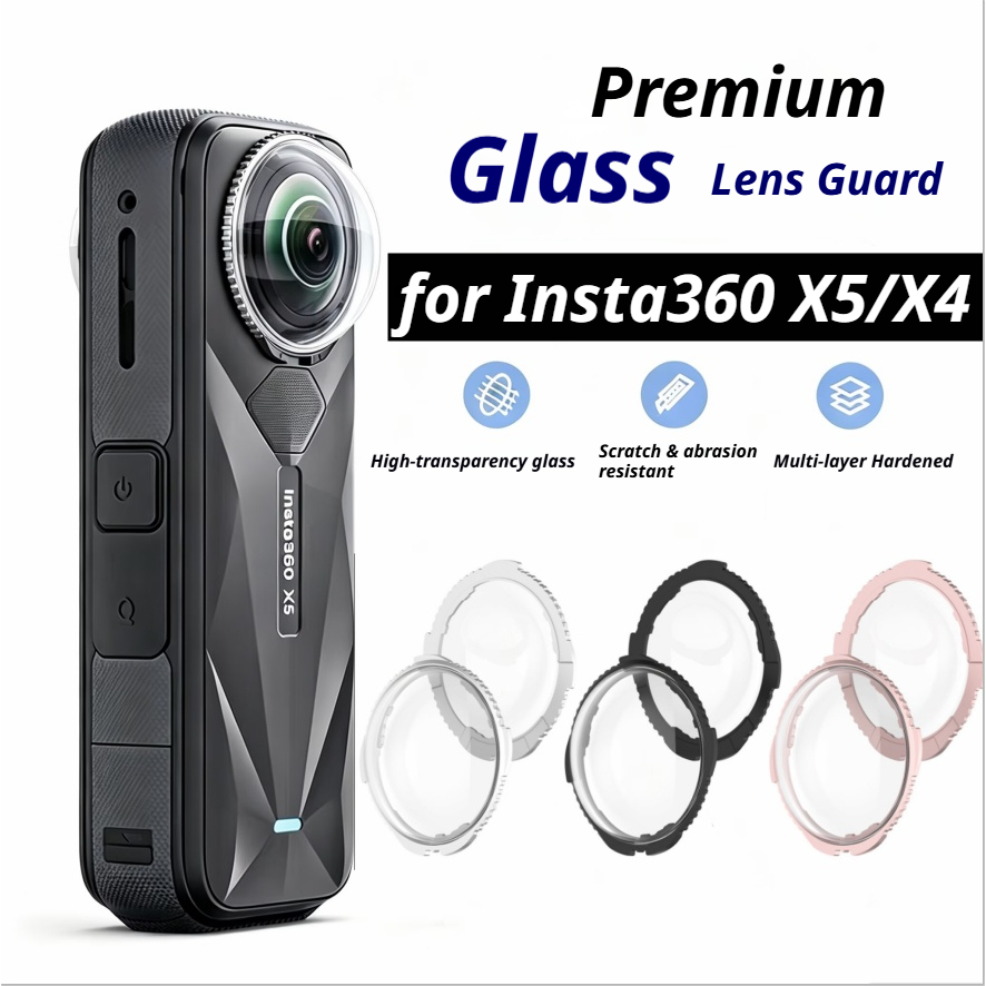 หมุนกระจกนิรภัยเลนส์ Protector Caps สําหรับ Insta360 X5/X4/X4 Air Premium เลนส์กล้องชุดป้องกันหน้าจอสําหรับ Insta360 X5