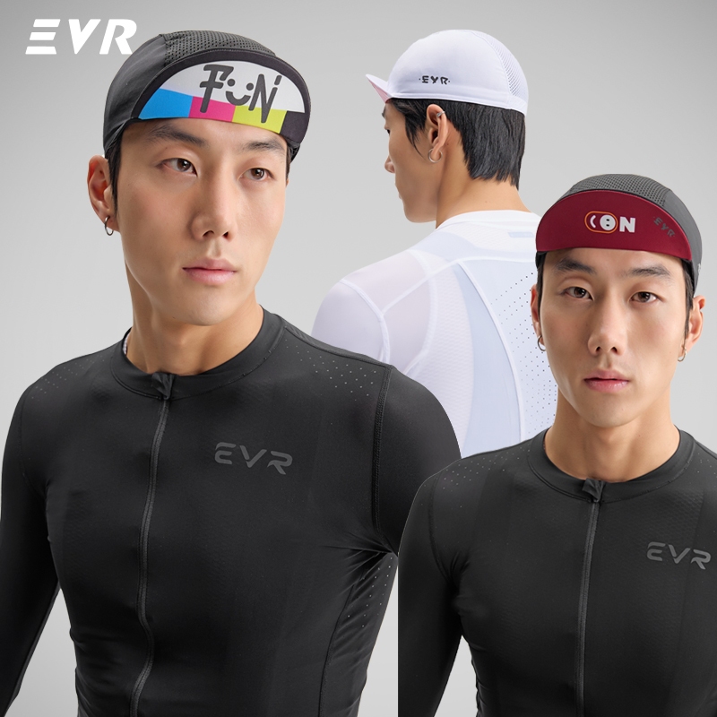 EVR หมวกปั่นจักรยานลายพิมพ์ แห้งเร็วซับเหงื่อ รองในหมวกกันน็อค หมวกกีฬากลางแจ้ง ชายหญิง