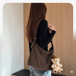 BAGSMART กระเป๋าสะพายข้างผู้หญิง Crossbody Bag สายปรับได้ น้ำหนักเบา กันละอองน้ำ มีหลายช่อง ดีไซน์ผูกปม ใส่ iPad