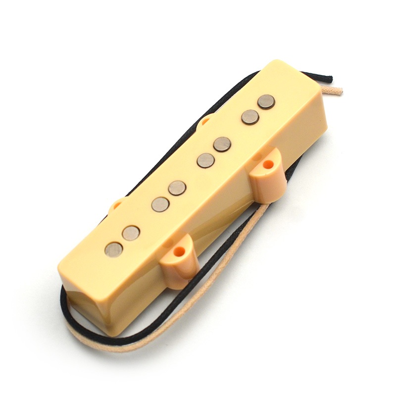 เปิด Alnico 5 Jazz JB Bass Pickup คอหรือสะพาน Pickup สายถักผ้าสําหรับ 4 String Bass อะไหล่