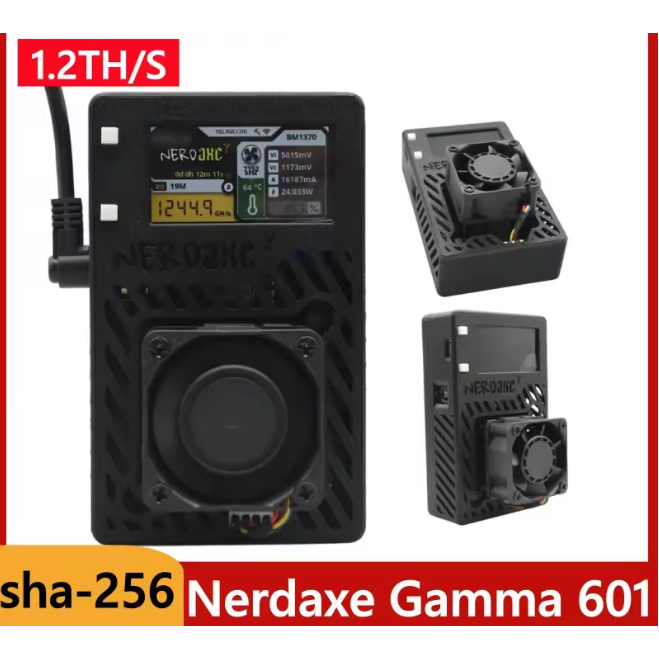 Asic Miner Nerdaxe Gamma 601 1.2TH/s Bitcoin Solo Lottery Mining เปิดแหล่ง Bitcoin Miner BM1370