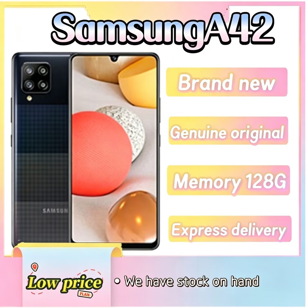 ในสต็อก ยี่ห้อใหม่ Samsung Galaxy A42 5G ของแท้ 128GB 48MP Quad กล้อง US รุ่น Fast การจัดส่งพร้อมการ