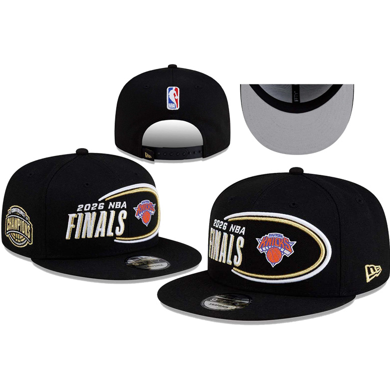 New York Knicks 2026 NBA Final Championship Buckle Adjustable Flat Edge Basketball Cap Pang Porma Unisex Cap