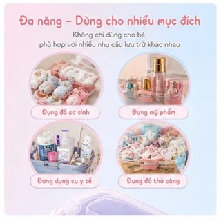 กล่องเก็บขวดนมเด็ก พร้อมหูหิ้วพกพาง่าย ที่เก็บขวดนม กล่อง อาหารเด็กกันฝุ่นบนโต๊ะอาหารตู้ถ้วยภาชนะ กล่องเก็บขวดนมเด็ก