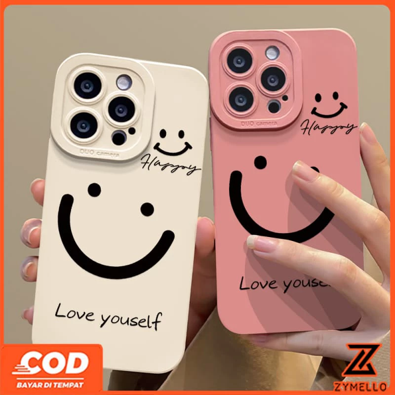 สําหรับ OPPO Reno 16F Reno15 F Reno14F Reno14 Pro Reno 13F Reno12 F Reno 11F Reno10 Reno8Z Reno7Z Reno8T Reno5 Reno4 Reno6z ง่ายและมีสไตล์หน้ายิ้มภาษาอังกฤษกันกระแทก TP