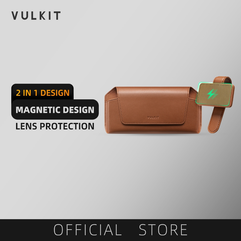 VULKIT-ผู้ถือแว่นตาสําหรับรถยนต์ Sun Visor รถหนังแว่นตากันแดดผู้ถือกรณีที่ถอดออกได้คลิปแม่เหล็ก-VGP103