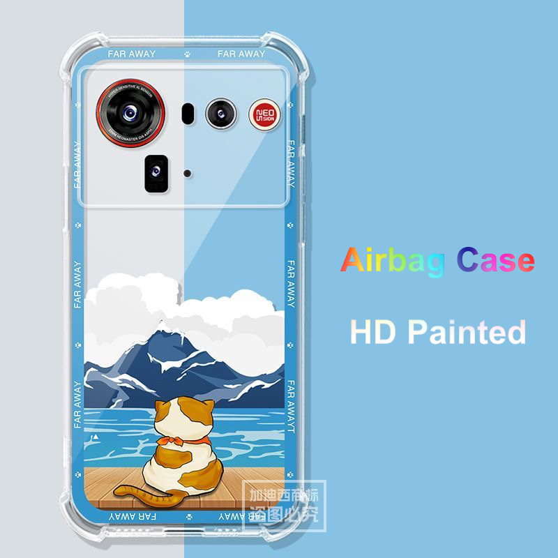 สําหรับ Nubia Z80 Ultra NX741J คริสตัล HD ทาสี Air กระเป๋า 360 ป้องกัน Matte กลับสําหรับ Nubia Z80Ul
