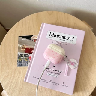 พร้อมส่งส่ งจากไทย🚚IMD Pink Polka Dot พร้อมจี้ Melody ชุดหูฟัง, เหมาะสําหรับ AirPods 1 2 3 4 Pro ชุดหูฟังบลูทูธไร้สาย, เหมาะสําหรับ Pro2 Pro3 เคสกันกระแทก 4 case เคส 4/3 เคส 3/4 airpods pro 3 airpods case 3