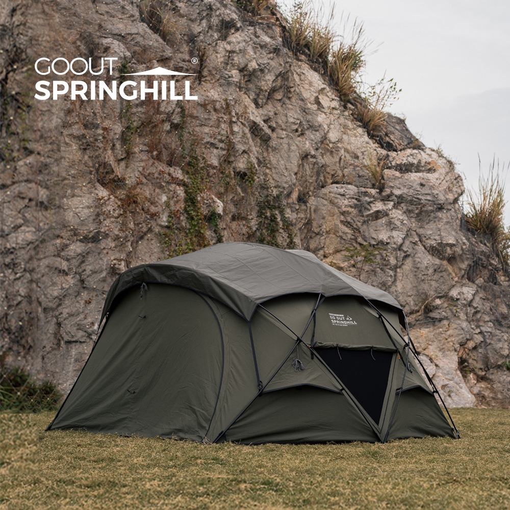 【รอบสุดท้ายเท่านั้น! ส่วนลดหมดแล้วไม่มีต่อ】Springhill Kunlun Pro 3.0 เต็นท์แคมป์ขนาดใหญ่ เนื้อผ้าไนลอนกันน้ำ+กันUV เต็นท์ 4 คน เต็นท์กันน้ำ งคุณภาพสูง