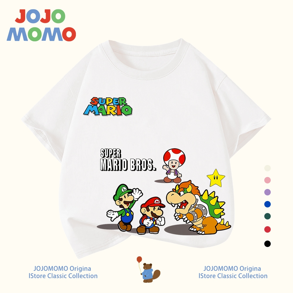 【ส่งในวันเดียวกัน】เสื้อยืดเด็ก ลายมาริโอ (Mario)
