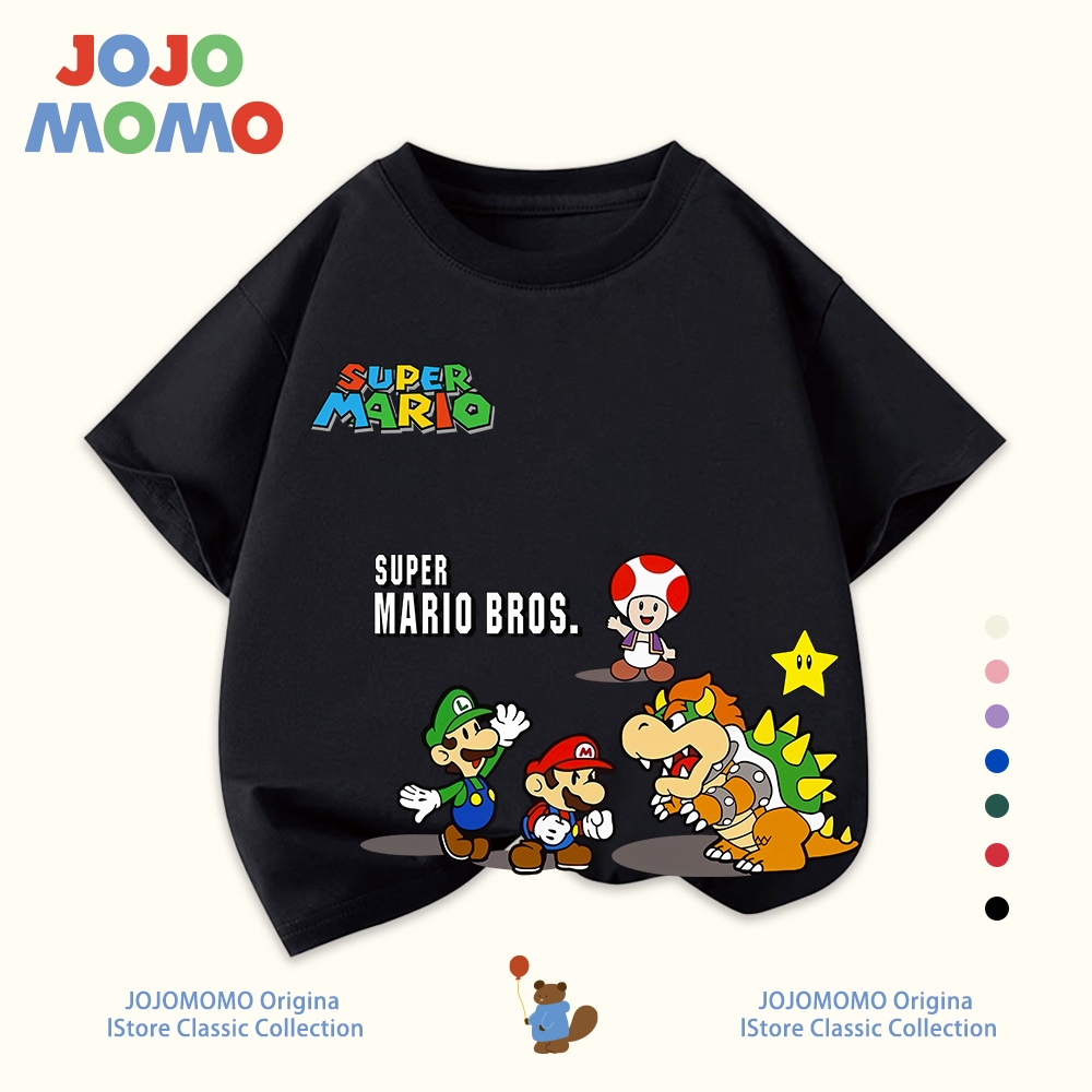 【ส่งในวันเดียวกัน】เสื้อยืดเด็ก ลายมาริโอ (Mario) รูปที่ 3