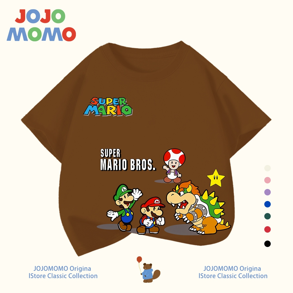 【ส่งในวันเดียวกัน】เสื้อยืดเด็ก ลายมาริโอ (Mario) รูปที่ 8