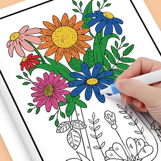ภาพวาดระบายสีดิจิตอลสมุดระบายสีสัตว์ดอกไม้นกภูมิทัศน์ภาพวาดบีบอัดบีบอัดมือวาดกราฟฟิตีหนังสือภาพ