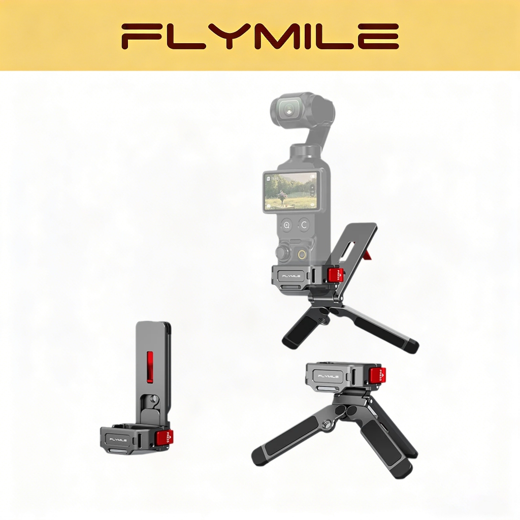 Flymile แม่เหล็กโลหะขาตั้งกล้องเหมาะสําหรับกระเป๋า 4/3 พร้อมสายรัดข้อมือสําหรับโต๊ะ Gym เติมแสงเสาขยายพับแบบพกพา Vlog เกียร์สําหรับการเดินทาง