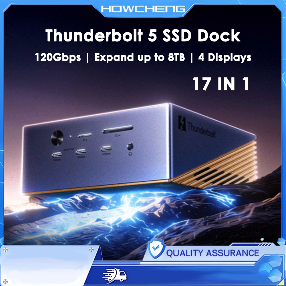 UGREEN Maxidok TB5 Dock 3TBT5, 120Gbps, Single 8K/Dual 6K 2.5GbE, SD 4.0 สําหรับแล็ปท็อปพีซี