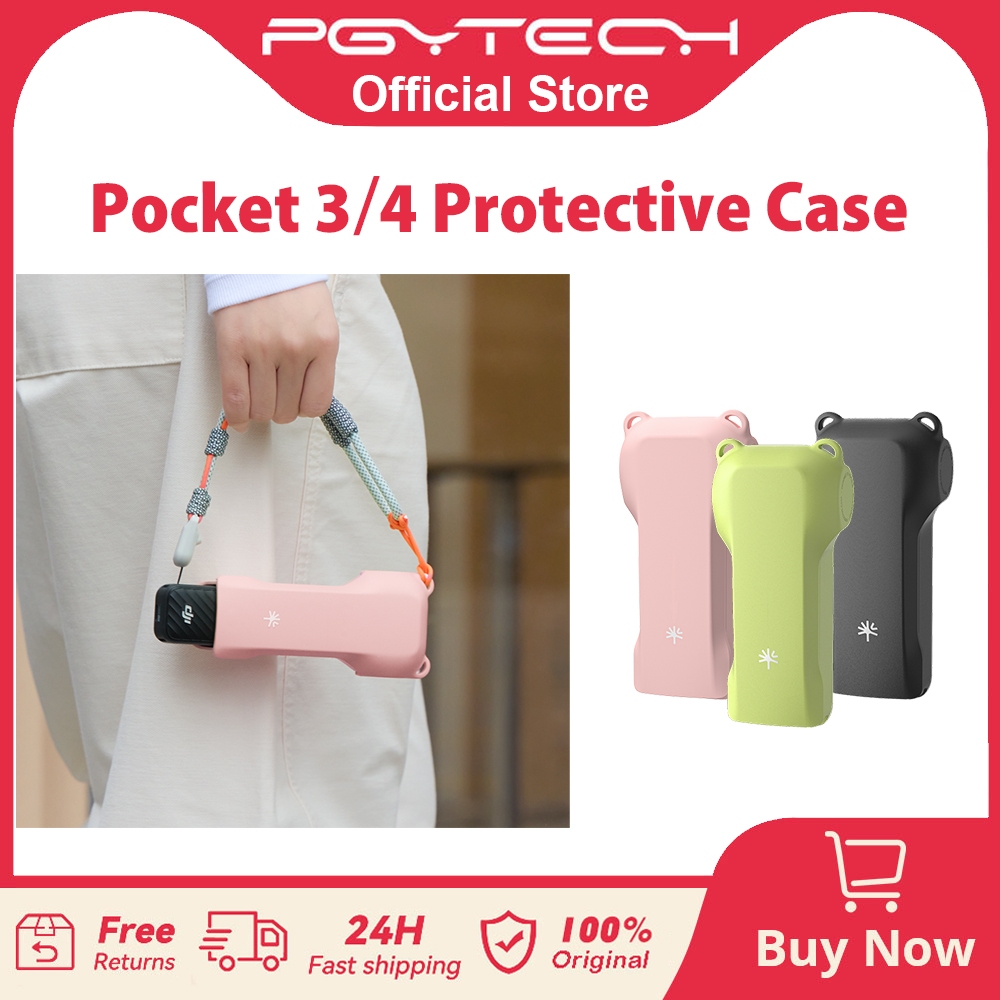PGYTECH Pocket 3/4 เคสป้องกัน ปกคลุมเต็มรูปแบบ กันกระแทก ช่องใส่ฟิลเตอร์ในตัว ช่องใส่การ์ด SD จุดยึดสองจุด
