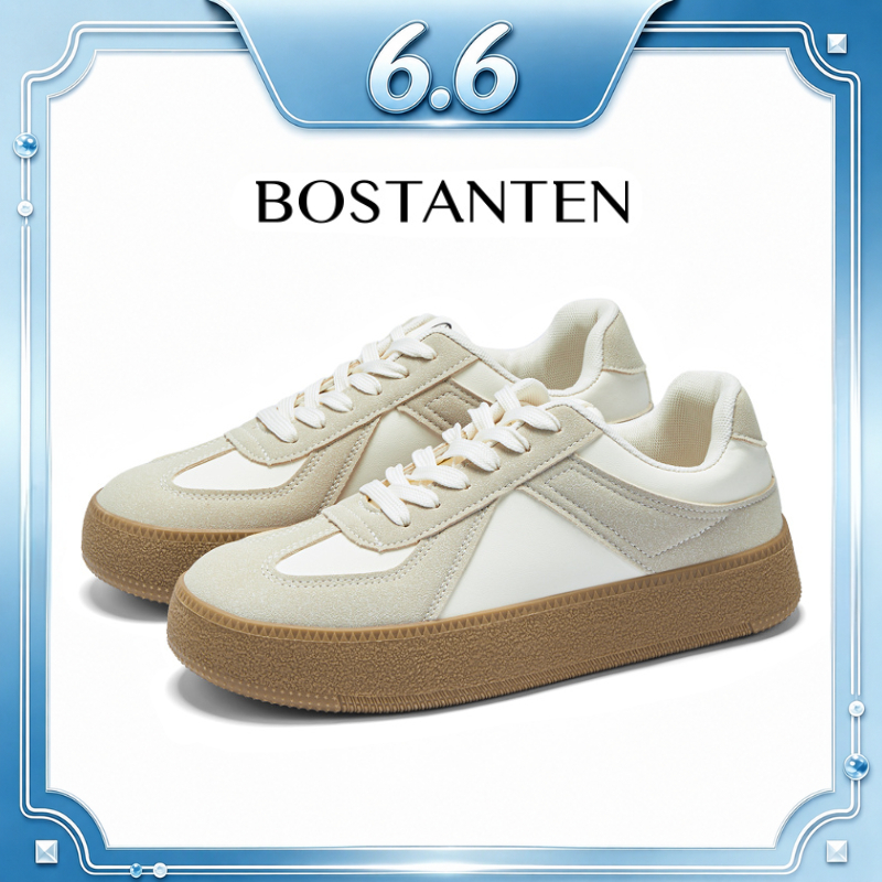 【สินค้าพร้อมส่งจากไทย】BOSTANTEN รองเท้าผ้าใบ GAT สไตล์เกาหลีวินเทจ ระบายอากาศดีไม่อับชื้น พื้นนุ่ม เดินทั้งวันไม่เมื่อย ใส่สบาย