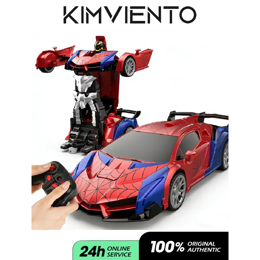 KIMVIENTO รถบังคับของเล่น Spider แปลงร่างเป็นซ รถบังคับวิทยุ 2.4G แปลงร่างเป็นหุ่นยนต์ ของเล่นเด็ก