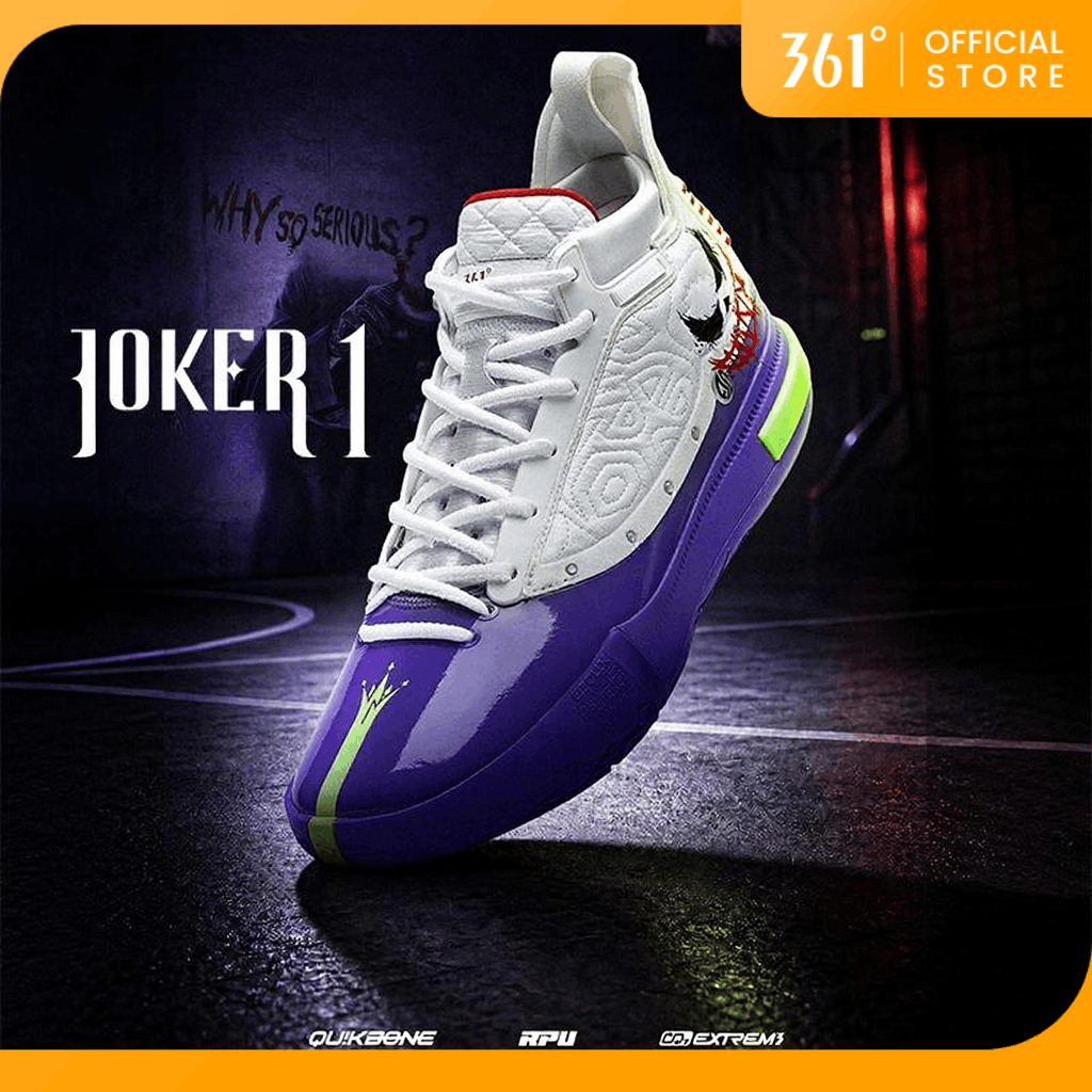 【New color】361 Degrees Joker 1 Men รองเท้าบาสเก็ตบอลกันกระแทกกันลื่นทนทาน 572511103 672541101F