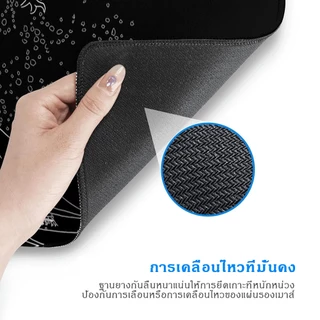 แผ่นรองเมาส์ ขนาดใหญ่ สีดำ คลื่นทะเล 80x30cm/90x40cm/100x50cm Gaming Mouse Pad