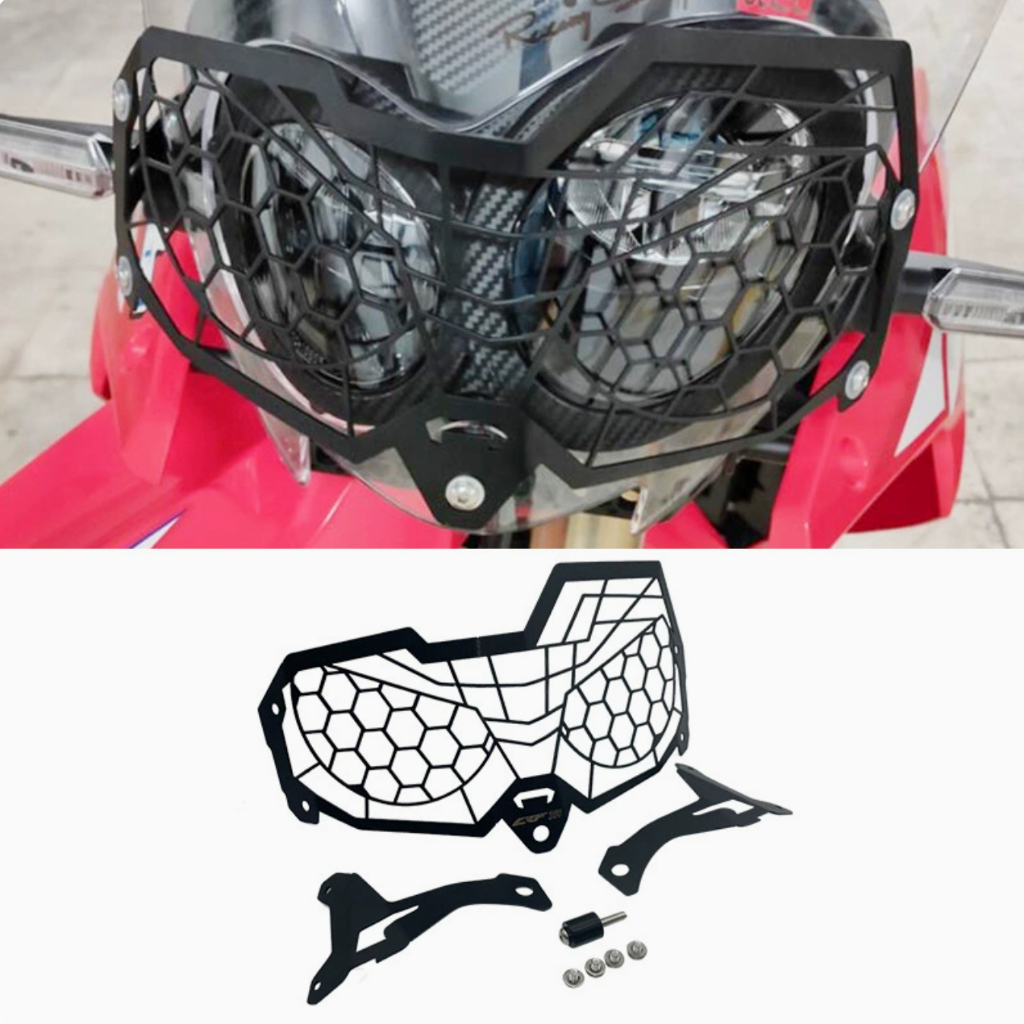 เหมาะสําหรับ Honda CRF250L/Rally/M CRF300 Rally ไฟหน้ารถจักรยานยนต์ฝาครอบป้องกันฝาครอบตกแต่ง