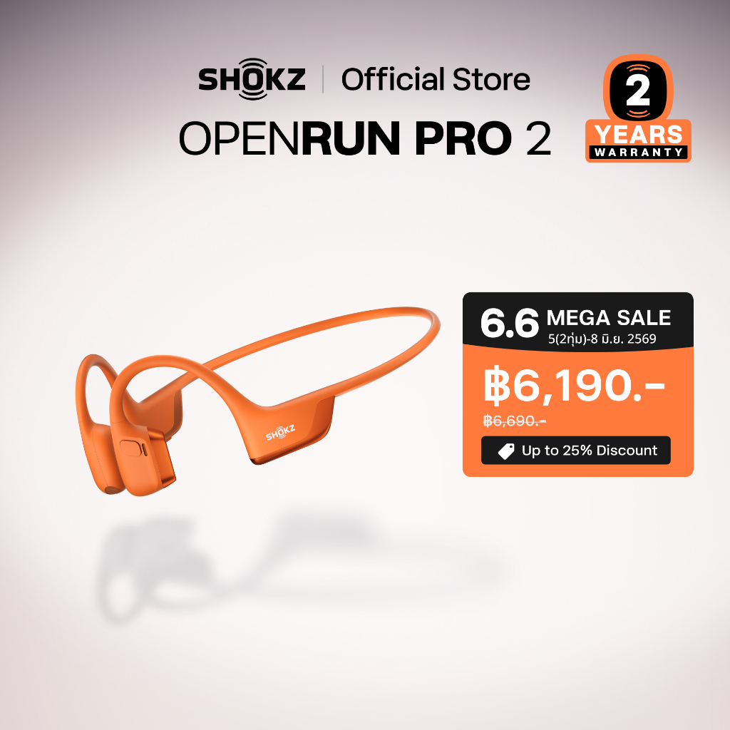 SHOKZ  S820 OpenRun Pro 2 DualPitch เพื่อคุณภาพเสียงที่เหนือชั้น |  ดีไซน์แบบ Open-Ear เพื่อความปลอดภัยส่วนบุคคล |  สวมใส่กระชับ มั่นใจในทุกการฟัง | ใช้งานได้ยาวนาน 12 ชั่วโมง เพื่อการฟังที่ต่อเนื่อง