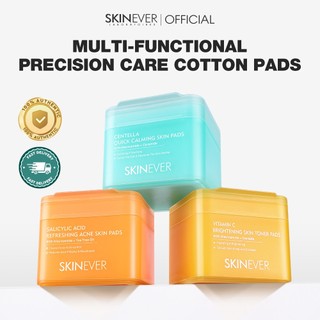 SKINEVER 3 Types Cotton Pads Salicylic Acid Refreshing Acne Vitamin C Brightening Centella Soothing Relief Exfoliating Cotton Pads