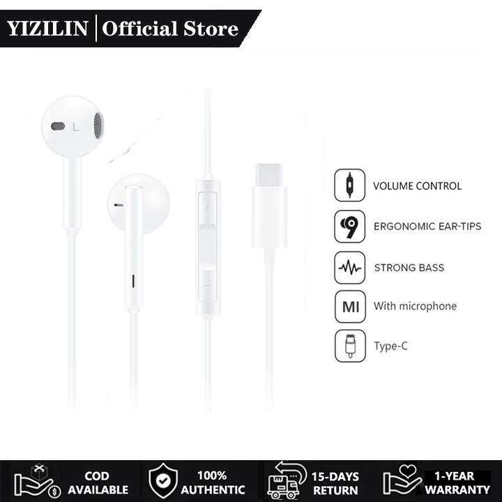 Yizilin Huawei หูฟัง หูฟังมีสาย Type C หูฟังมือถือ สําหรับ P70 P60 P50 P40 Pro Mate 70 60 50 40 Pro 
