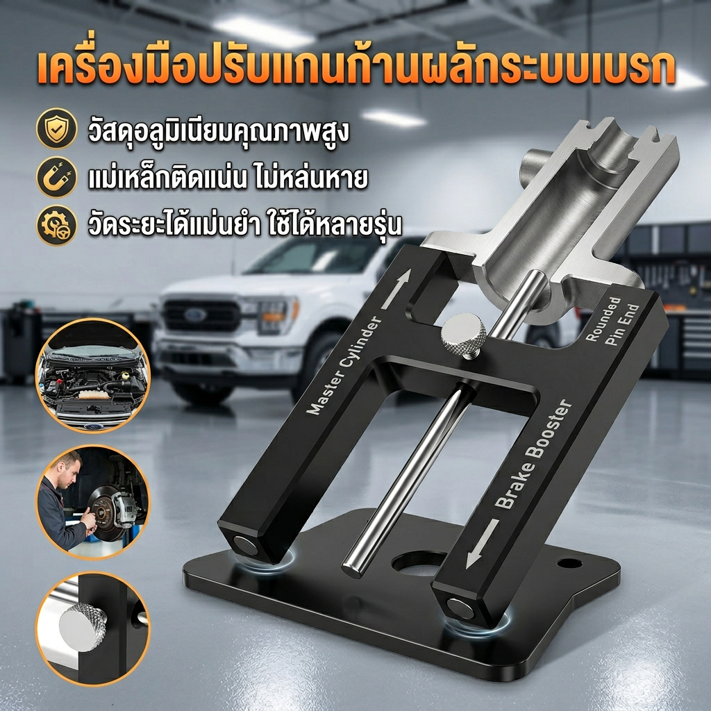 เครื่องมือปรับเบรคเบรค Booster Push Rod เครื่องมือปรับสําหรับปรับเบรคเหยียบ Braking ระยะทาง SHOPQJC4409
