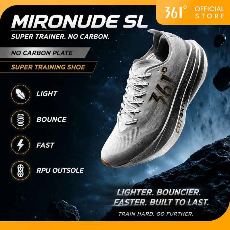 【361 Degrees】MiroNude SL│รองเท้าวิ่ง Super Trainer ใส่ซ้อมทุกวัน นุ่ม เด้ง ซัพพอร์ตดี เหมาะสำหรับวิ่
