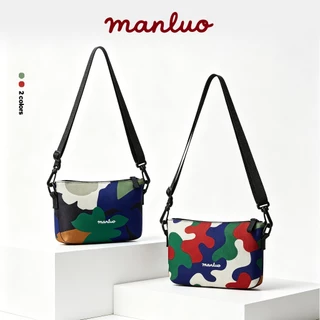 MANLUO Urban Mini กระเป๋าสะพายผ้าใบลายพราง กันน้ำ น้ำหนักเบา Crossbody Unisex พร้อมส่งในไทย