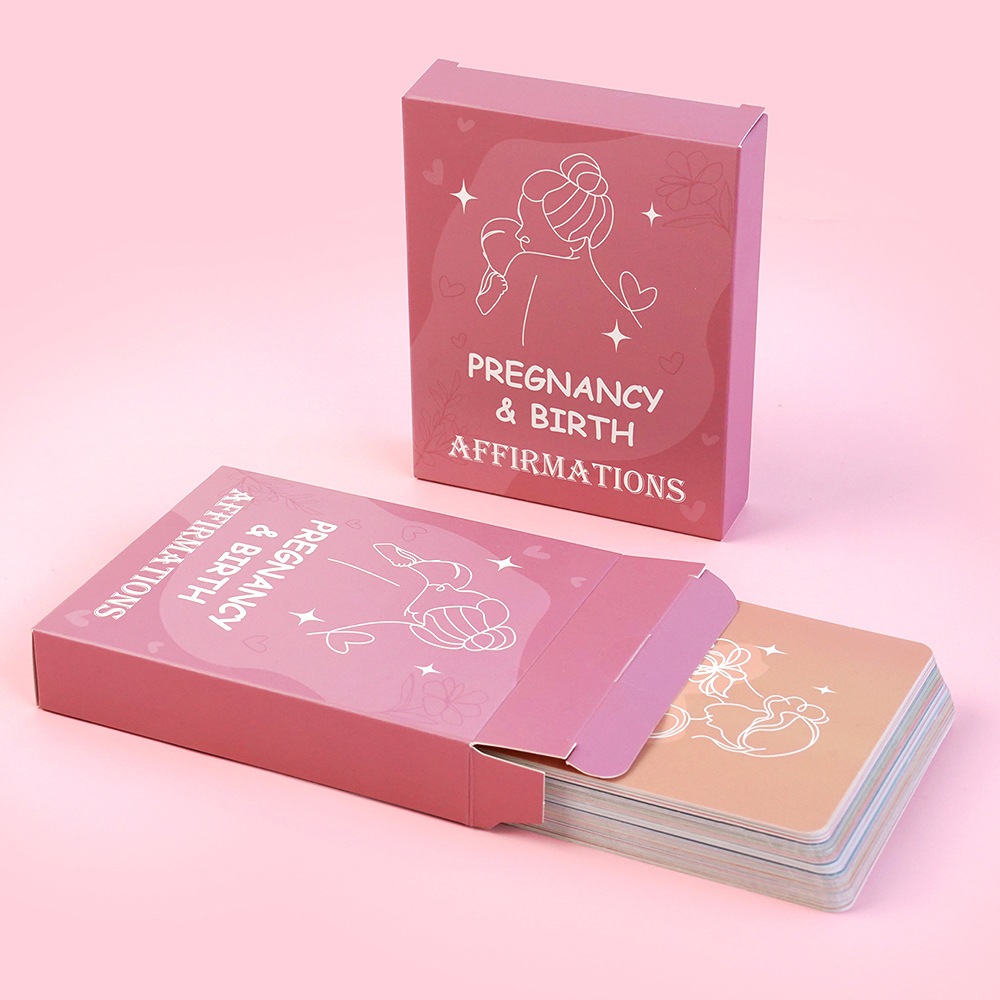 50 ชุดการ์ดอนุมัติแม่ตั้งครรภ์ Encouraging Childbirth Bohemian การ์ดสร้างแรงบันดาลใจ