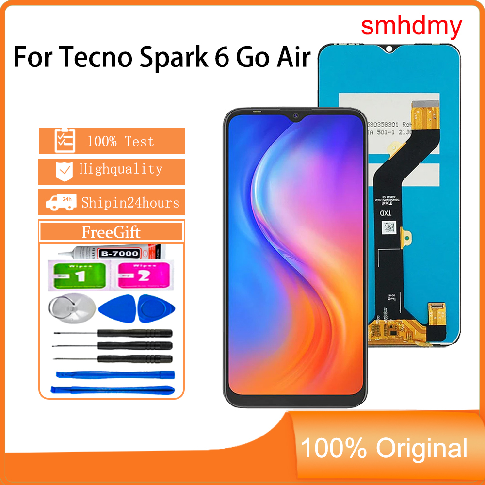 Smhdmy สําหรับ Tecno Spark 6 Go 6 Air จอแสดงผล LCD หน้าจอสัมผัสเปลี่ยน