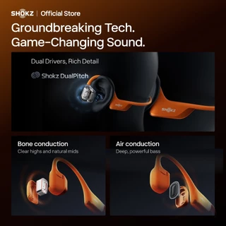 SHOKZ S821 OpenRun Pro 2 Mini DualPitch เพื่อคุณภาพเสียงที่เหนือชั้น | ดีไซน์แบบ Open-Ear เพื่อความปลอดภัยส่วนบุคคล | สวมใส่กระชับ มั่นใจในทุกการฟัง | ใช้งานได้ยาวนาน 12 ชั่วโมง เพื่อการฟังที่ต่อเนื่อง