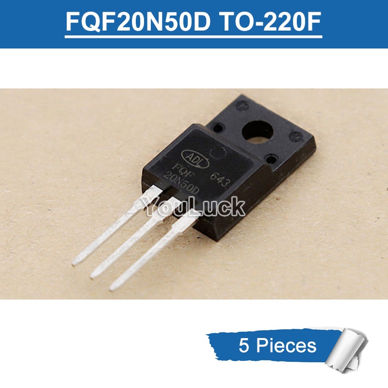 5 ชิ้น ADL FQF20N50D FQF20N50 TO-220F 20A/500V N-Channel MOSFET ทรานซิสเตอร์ใหม่เดิม