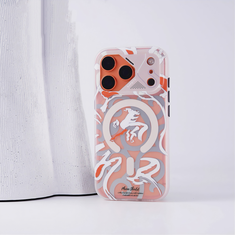 Graffiti/Frosted IMD Hard Case/สีส้ม เคส เข้ากันได้กับ iPhone 17 16 15 Pro MaxสําหรับiPhone Air Caseกันกระแทกฮาร์ดปกหลัง