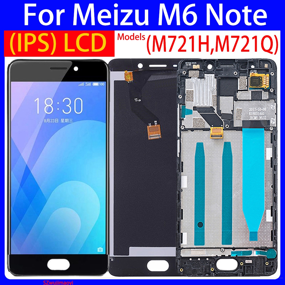 5.5 "ที่ดีที่สุดสําหรับ Meizu M6 หมายเหตุ M721H M721Q จอแสดงผล LCD กรอบหน้าจอสัมผัสแผง Digitizer สํา