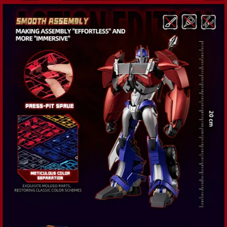 【New Launch】BLOKEES Transformers Action Edition06 Figure Optimus Prime Megatron Sound Waveสินค้าสะสม